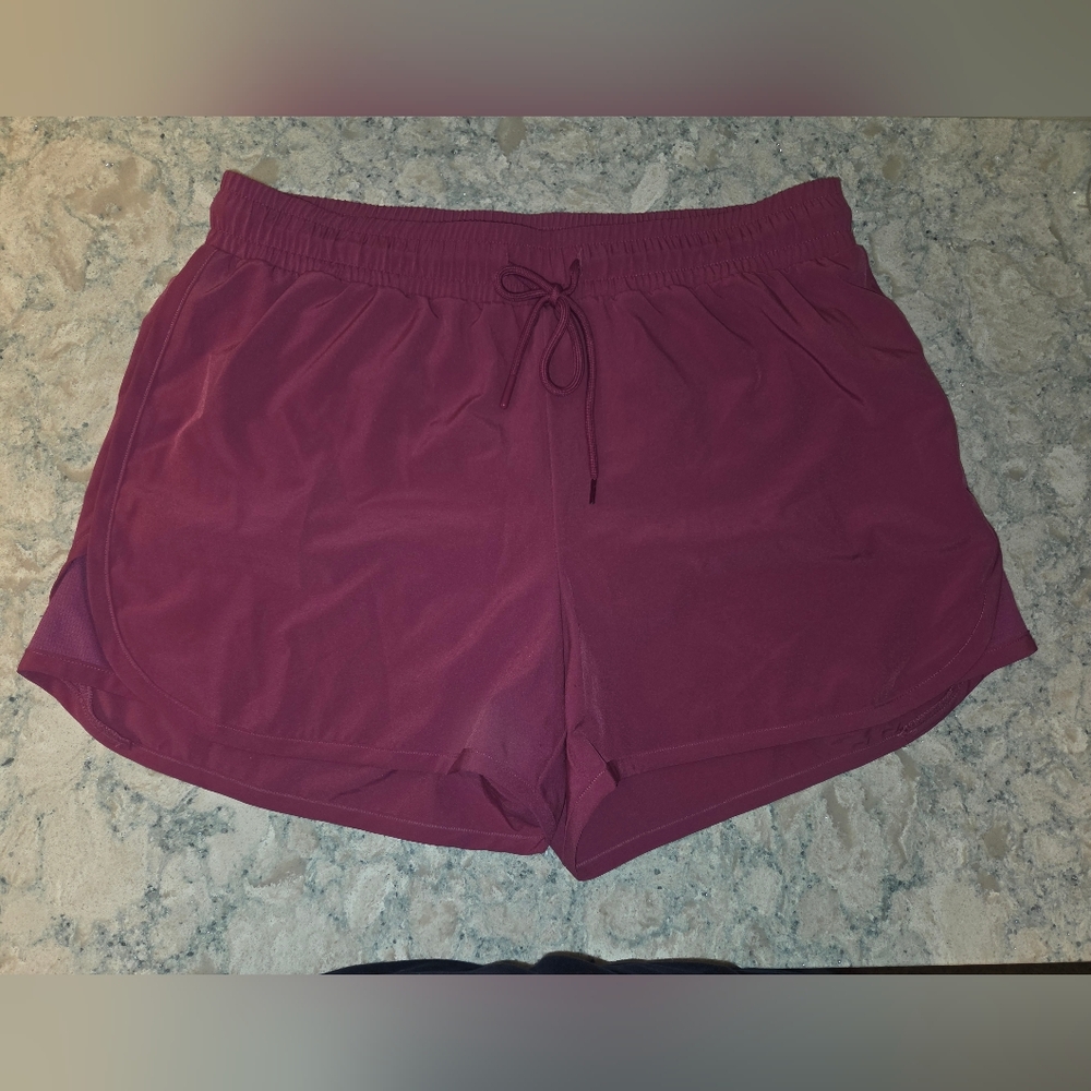 Ideology Women's Burgundy Athletic Shorts